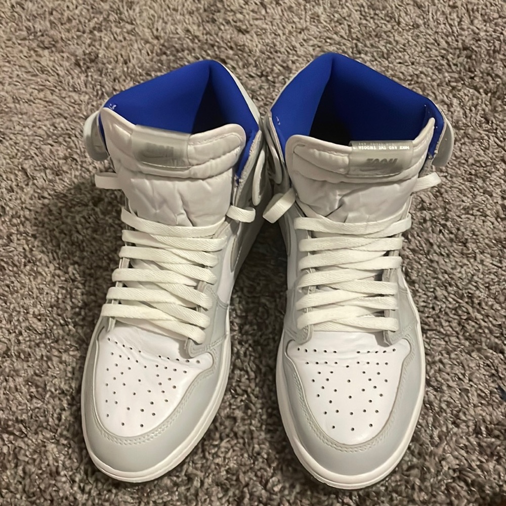 Authentic Air Jordan 1 high Zoom White “Racer blue”
